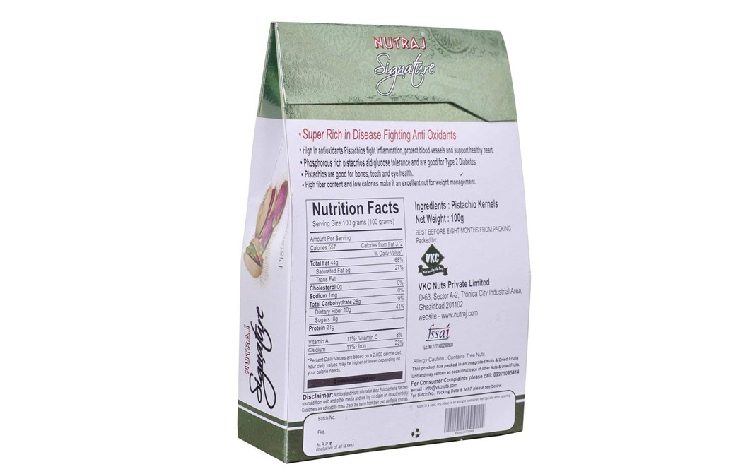 Nutraj Signature Pistachio Kernels    Pack  100 grams